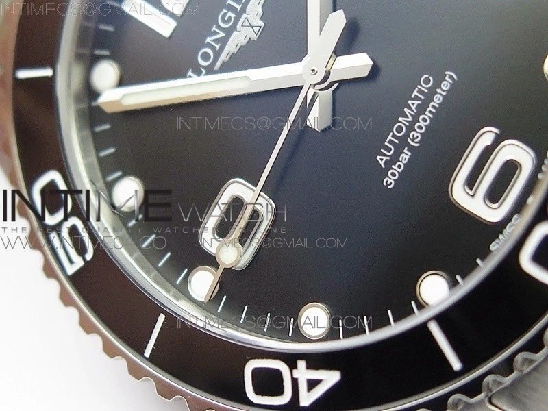Conquest L3.840.4.56.6 Real Ceramic Bezel SS ZF 1:1 Best Edition Black dial On SS Bracelet A2824
